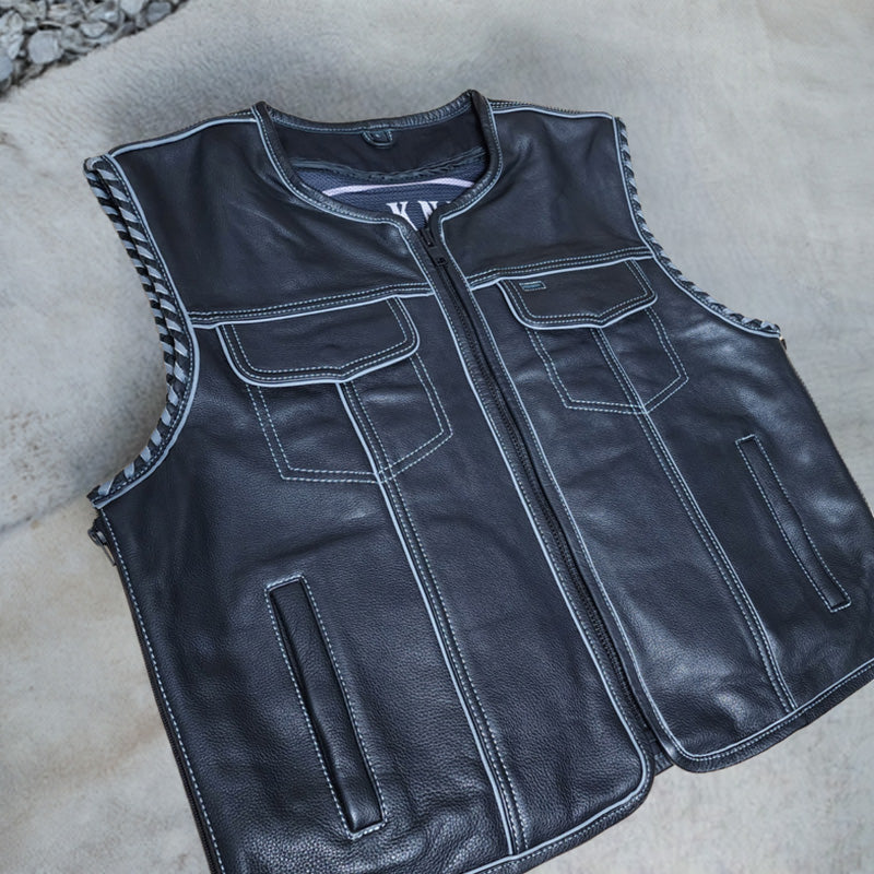 NEW! Euro Style Custom Motorcycle Vest | Slim Fit Biker Cut