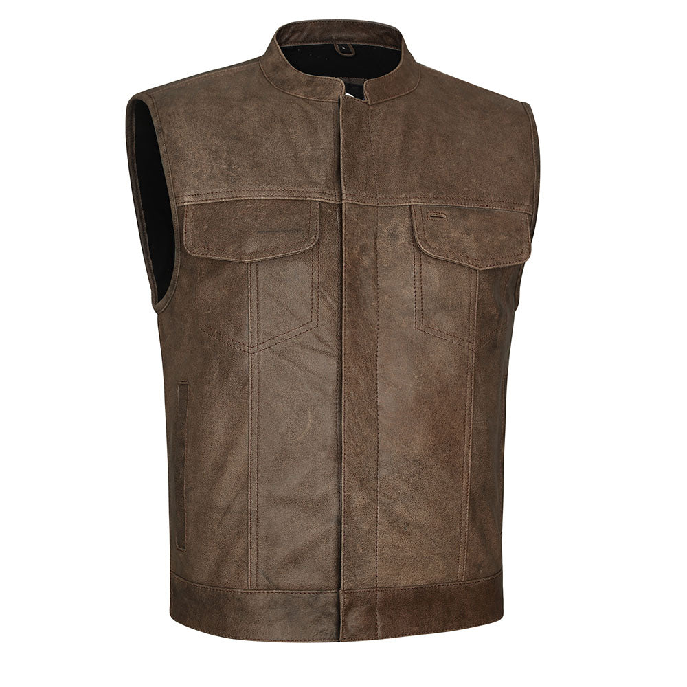 Dirty Rock Leather Club Vest by MCVESTS