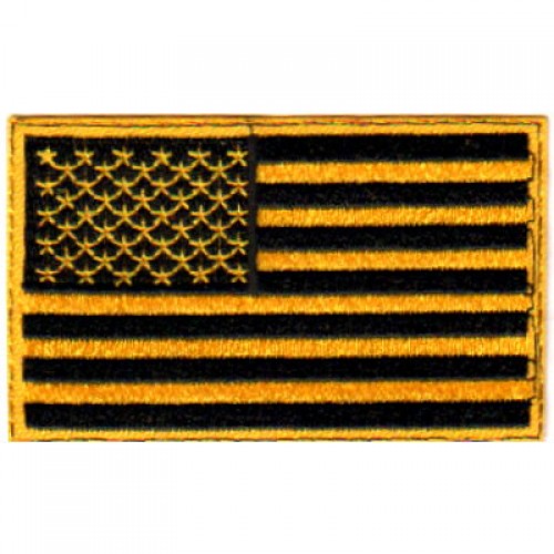 PATCH - USA Flag - Yellow and Black 3X2