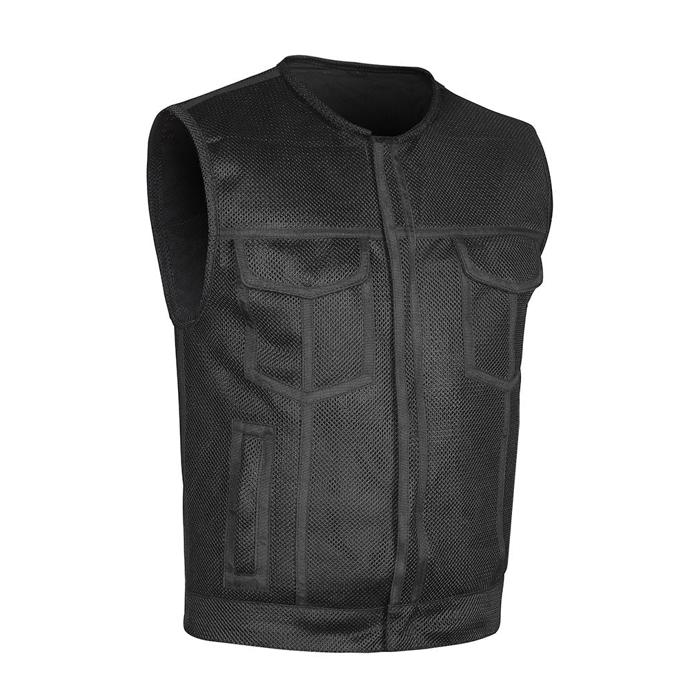 Moto Mesh Club Vest w/Rolled Collar