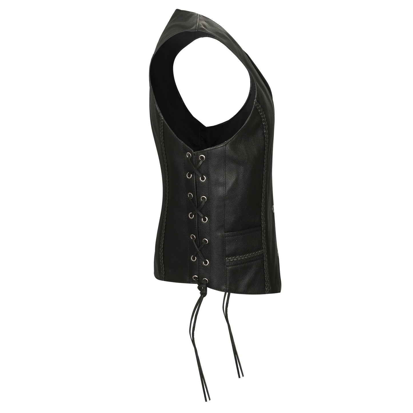 ELYSE - Ladies Laced Vest with Stylish Braid