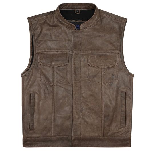 Dirty Rock Leather Club Vest by MCVESTS
