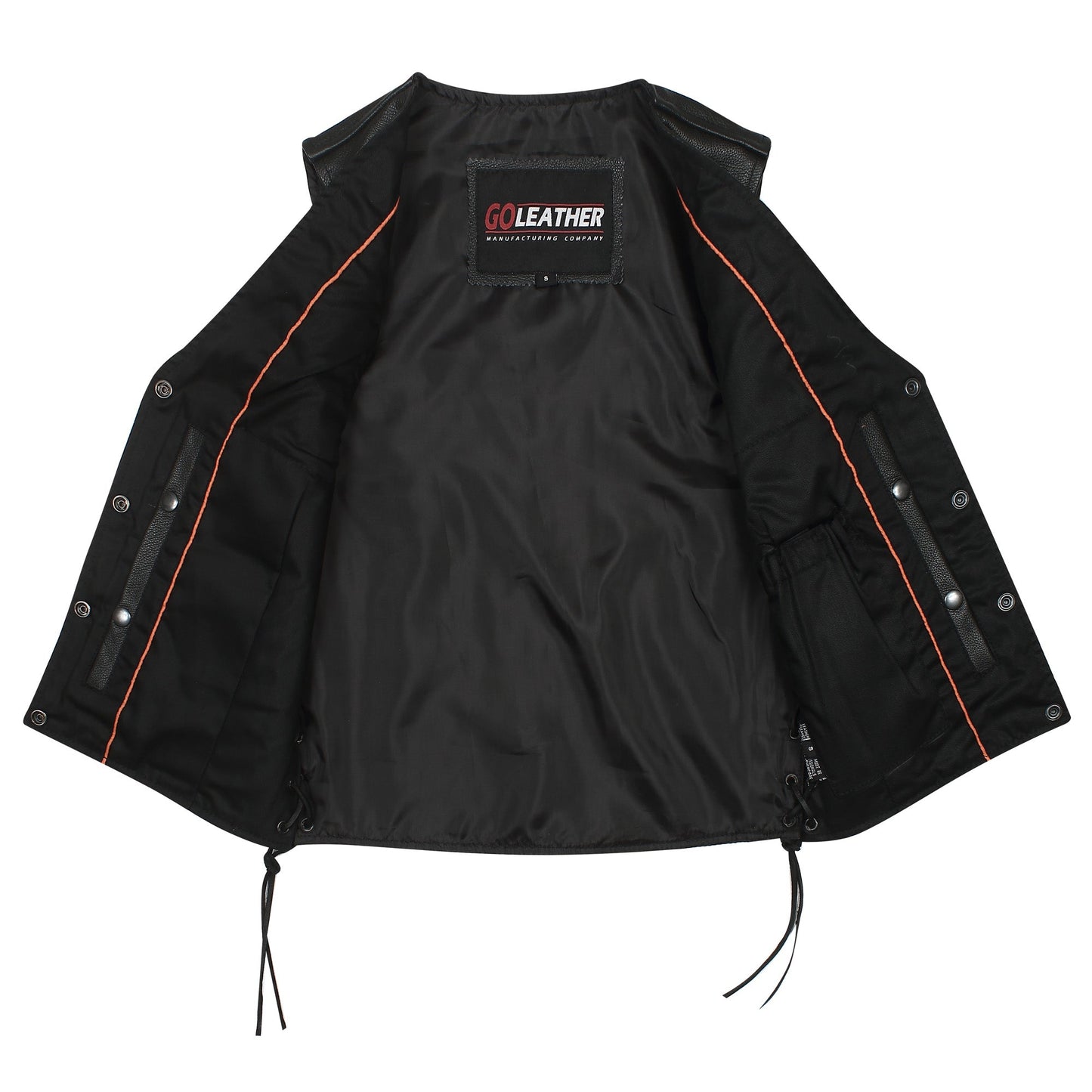 Aurora - Ladies Side Lace Leather Vest