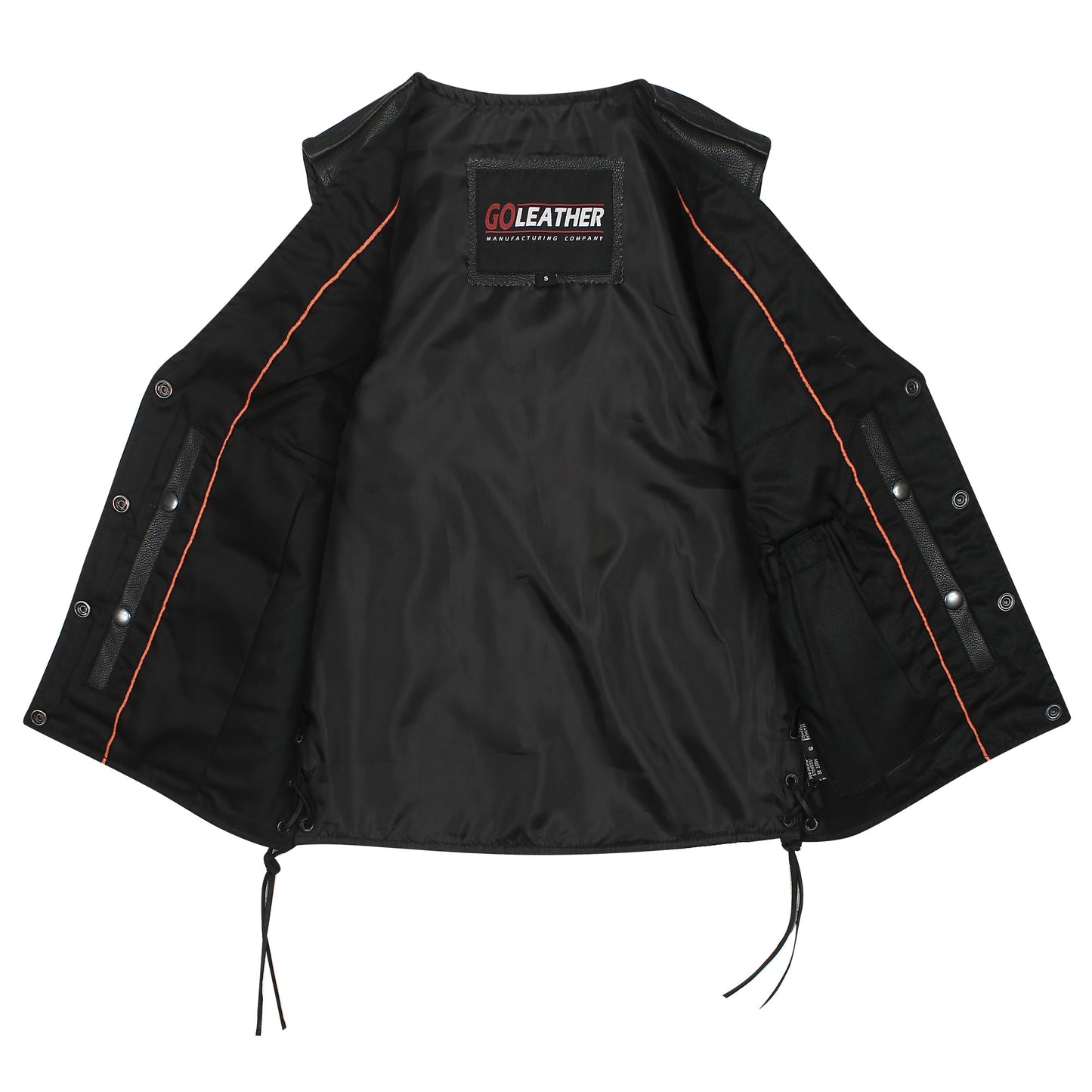 Ladies Side Lace Leather Vest