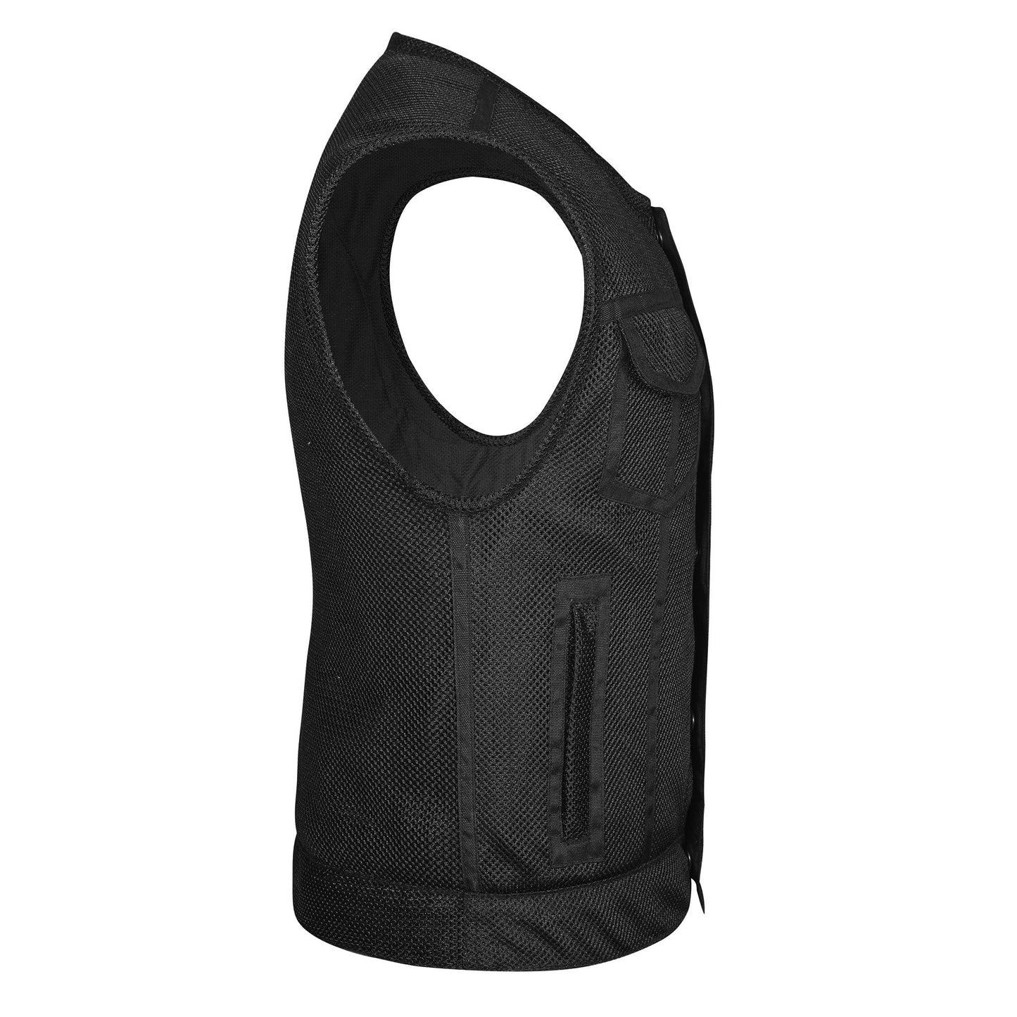 Moto Mesh Club Vest w/Rolled Collar