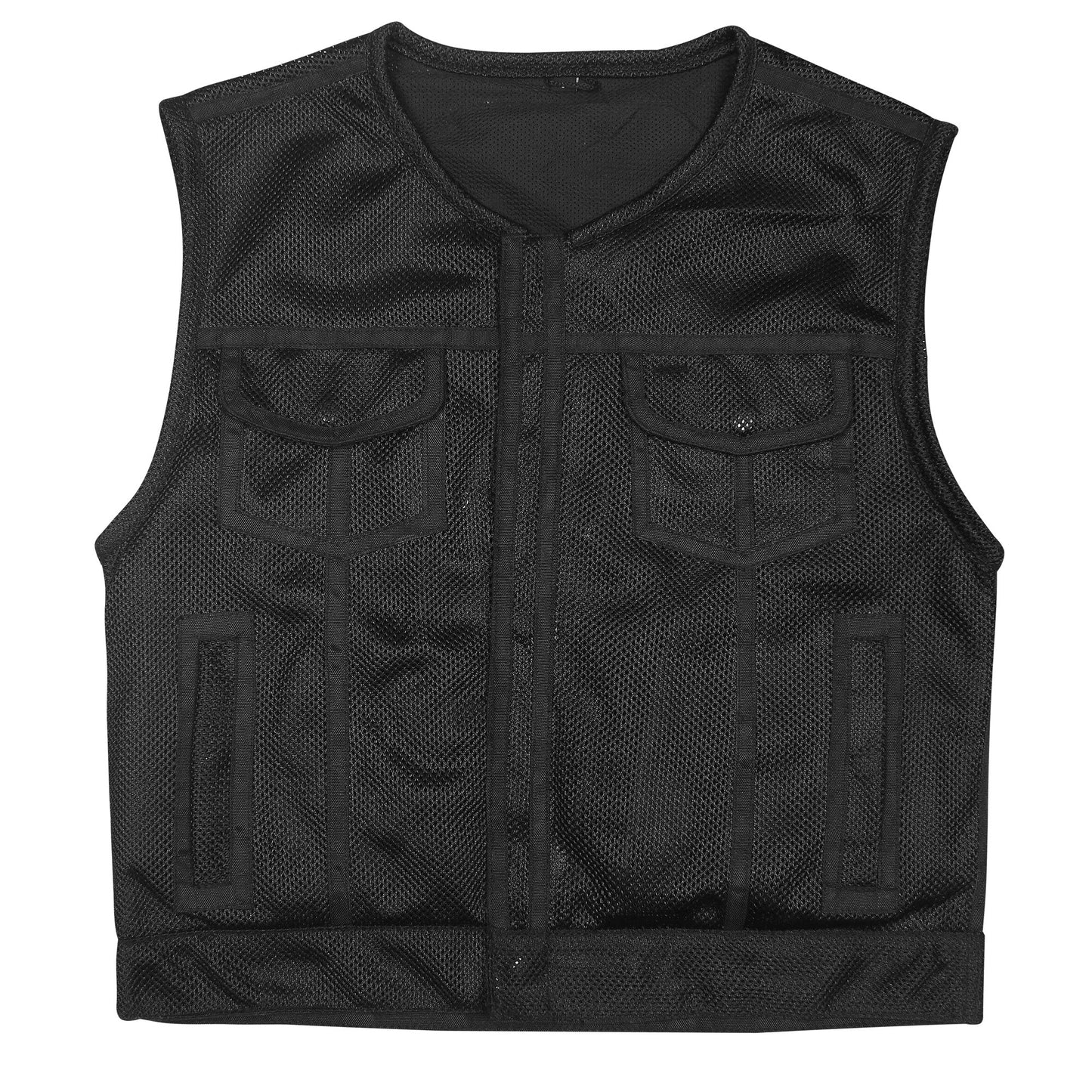 Moto Mesh Club Vest w/Rolled Collar