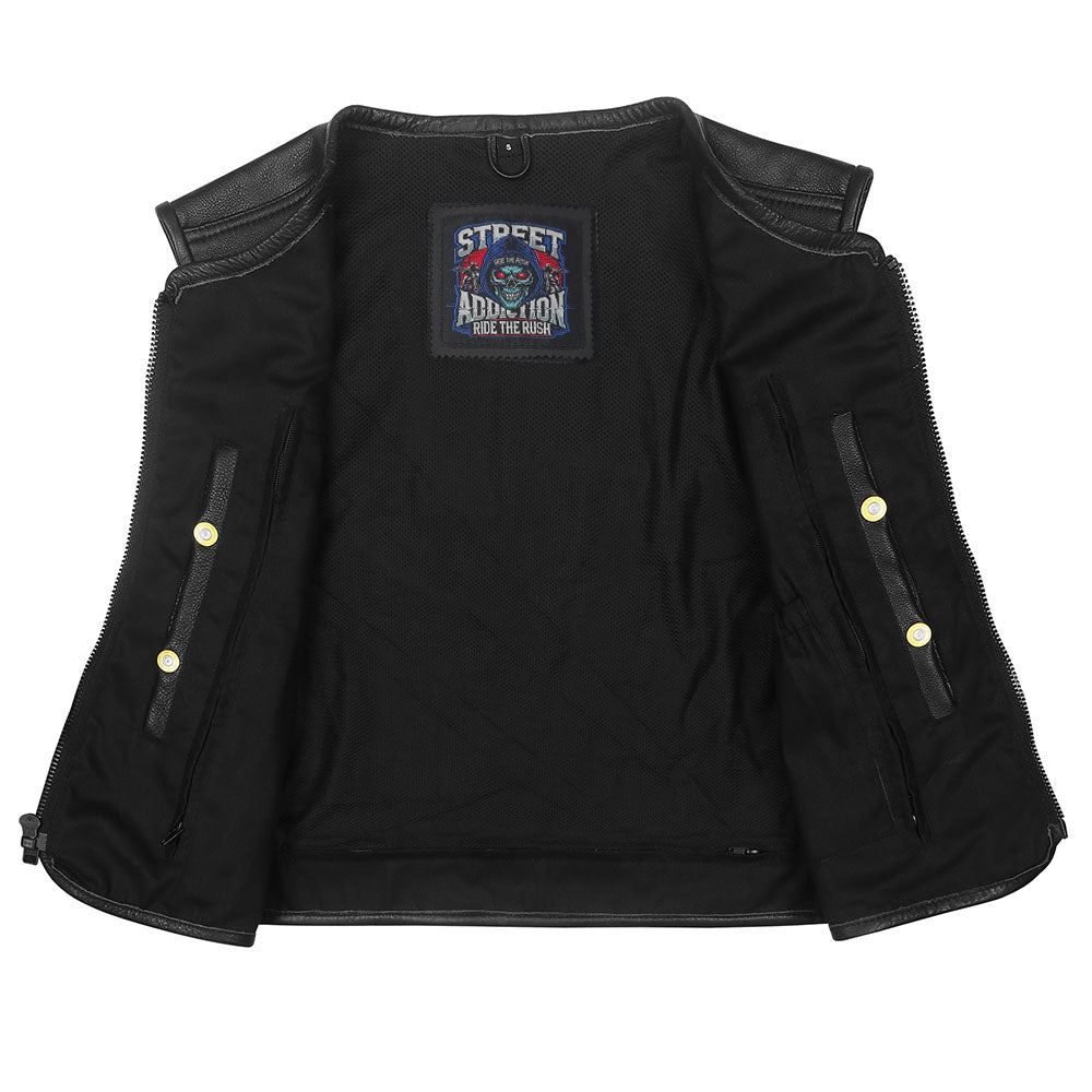 No Mercy Club Vest by Street Addiction™ - Premium Proper Fit Vest with Full Side Zippers