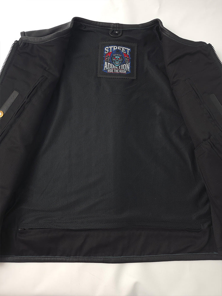 No Mercy Club Vest by Street Addiction™ - Premium Proper Fit Vest with Full Side Zippers