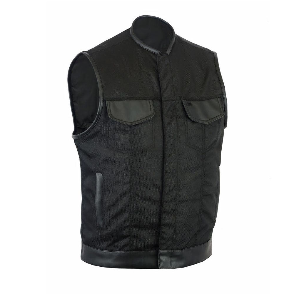 Motorcycle Vest With Collar Textile Extremely Lightweight Club