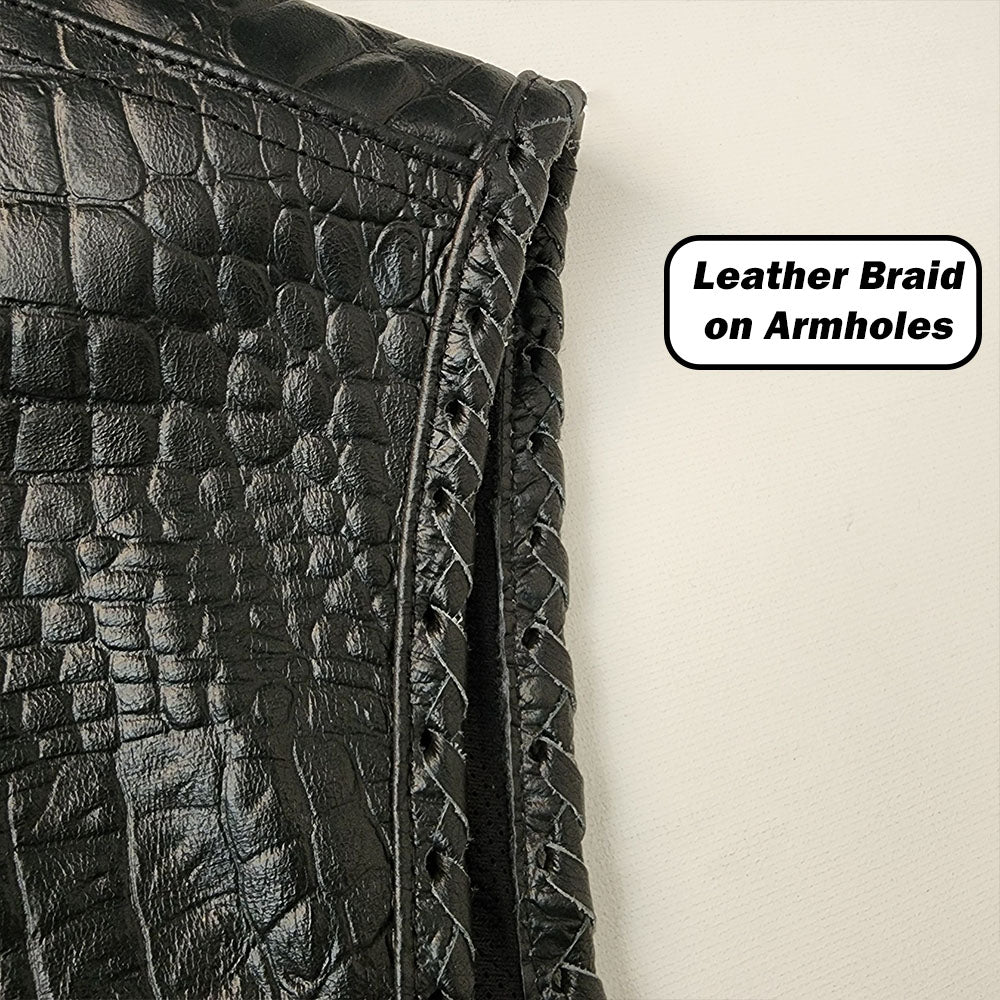 Crocodile Vest with Side Zippers and CCW Size 3X (52 Vest)
