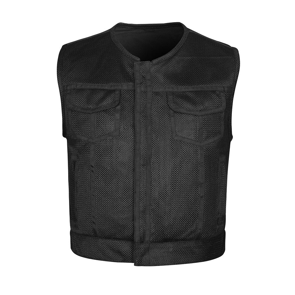Moto Mesh Club Vest w/Rolled Collar
