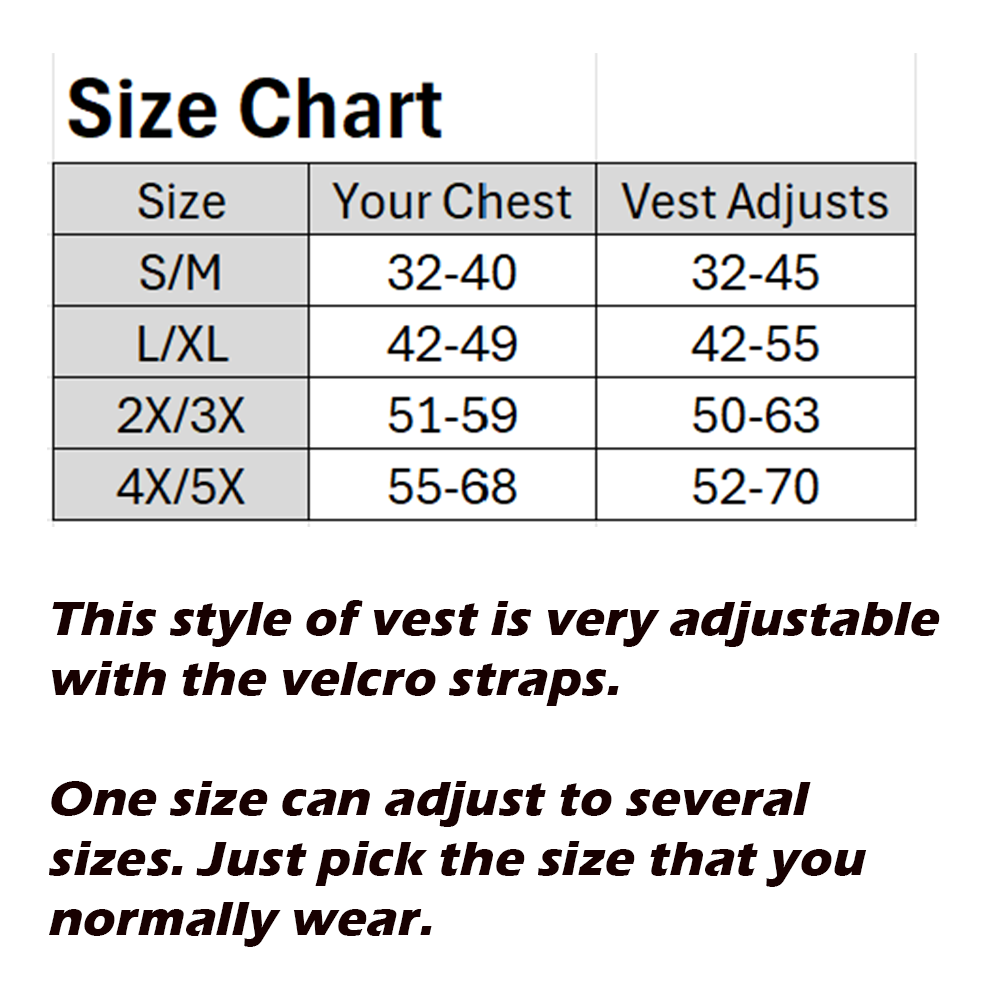 $39 Size 4X/5X - Bulletproof Style Motorcycle Vest Replica - BP50