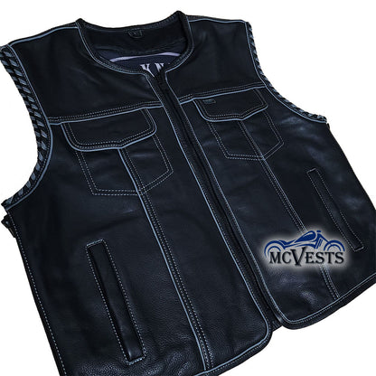 NEW! Euro Style Custom Motorcycle Vest | Slim Fit Biker Cut