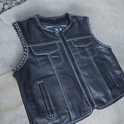 NEW! Euro Style Custom Motorcycle Vest | Slim Fit Biker Cut
