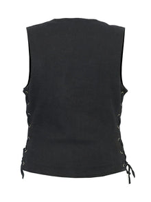 Ladies Black Denim Vest