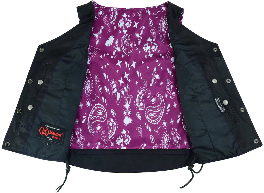 Ladies Vest with Purple Bandana Liner