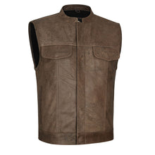 Dirty Rock Leather Club Vest by MCVESTS