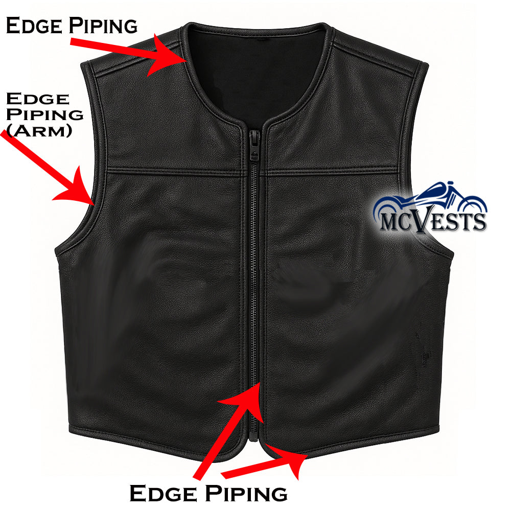 NEW! Euro Style Custom Motorcycle Vest | Slim Fit Biker Cut
