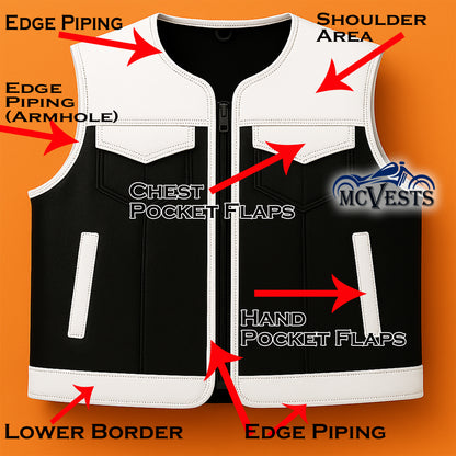 NEW! Euro Style Custom Motorcycle Vest | Slim Fit Biker Cut