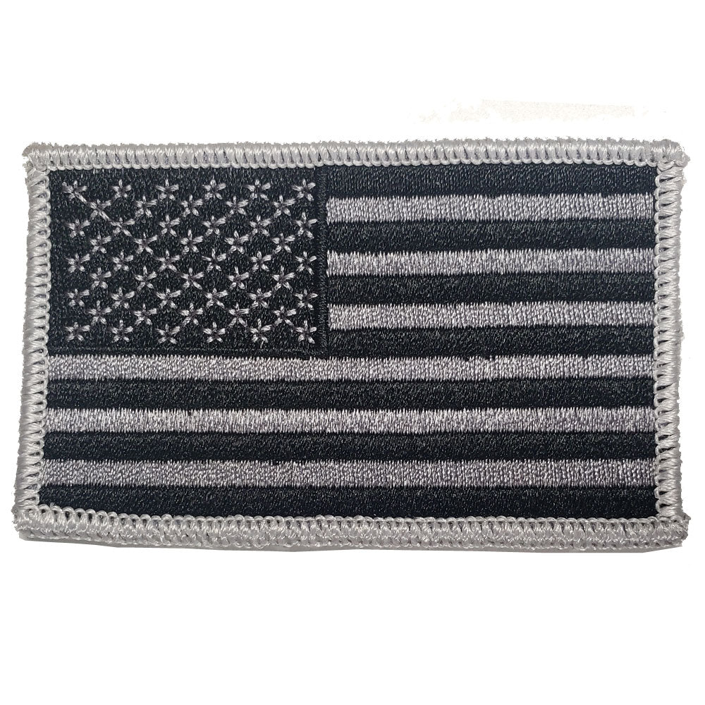 PATCH - USA Flag - Black and Gray 3X2