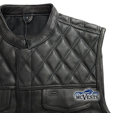 Diamond Pattern Club Vest with Premium Plush Naked Leather