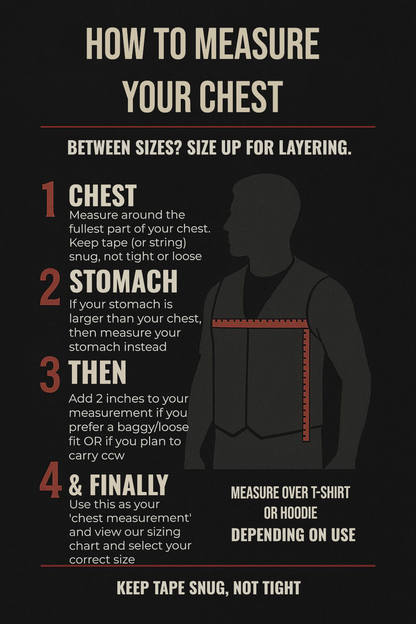 Concealed Snaps Premium Naked Vest - GUN500