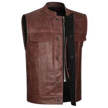 Scorched Rock - Leather Club Vest by MCVESTS