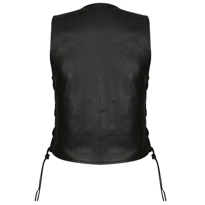 Ladies Side Lace Leather Vest