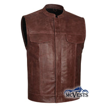 Scorched Rock - Leather Club Vest by MCVESTS