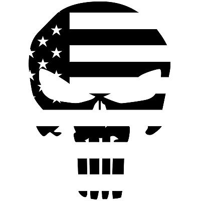 Punisher Flag Vinyl Decal (X2)