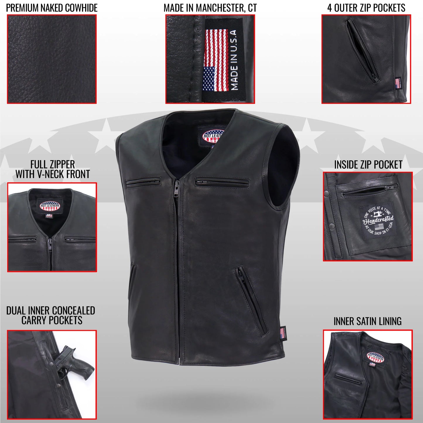 Made in the USA - V Neck Premium Club Vest - VSM5009