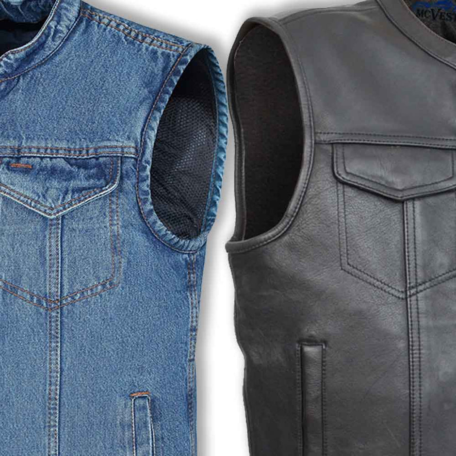 A chopper vest adorned with an MC patch, symbolizing brotherhood and loyalty