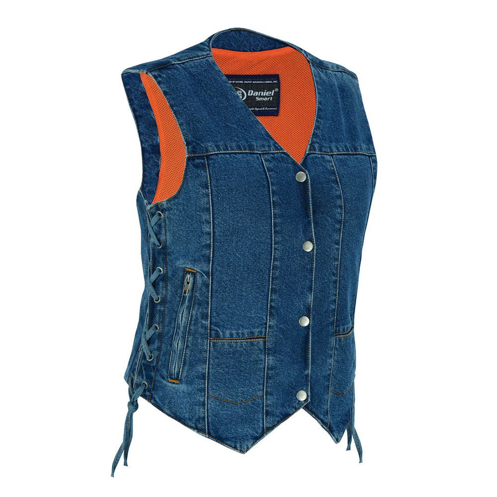 Ladies Blue Denim Vest