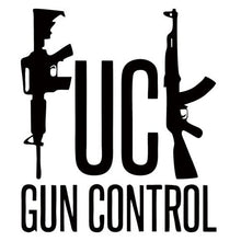 F Gun Control Vinyl Decal (X2)