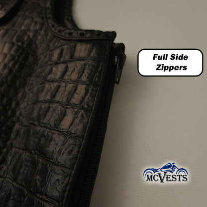 Crocodile Custom Vest with Side Zippers and CCW Size 3X (52 Vest)