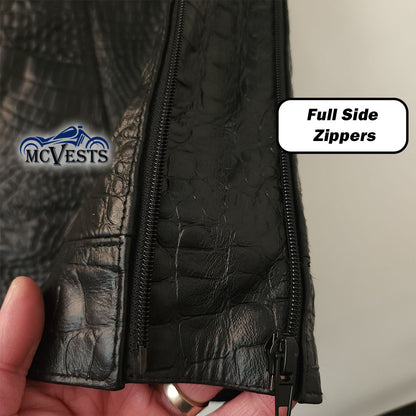 Crocodile Custom Vest with Side Zippers and CCW Size 3X (52 Vest)