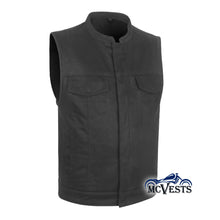 Black Denim Club Style Vest