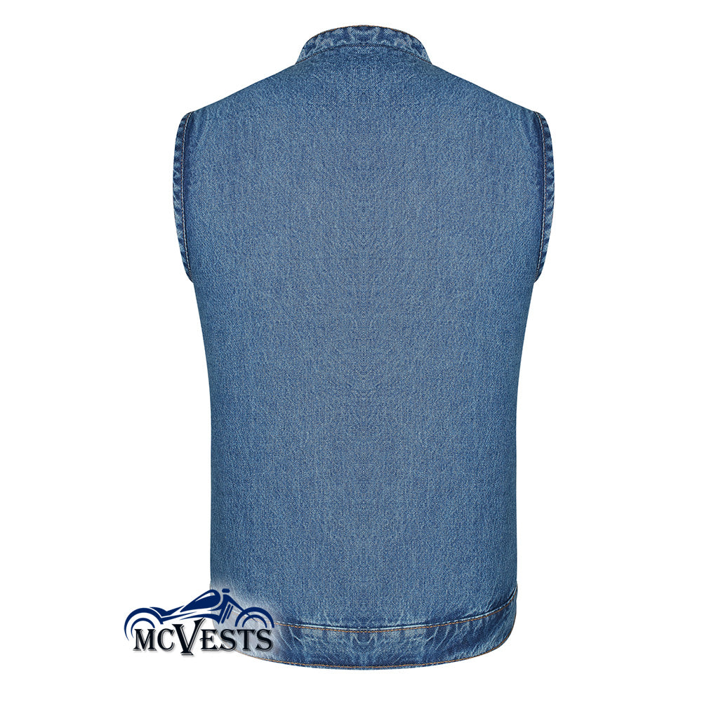 Light Blue Denim Club Vest