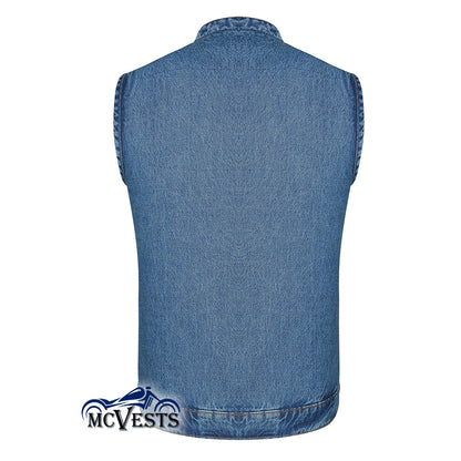 Light Blue Denim Club Vest