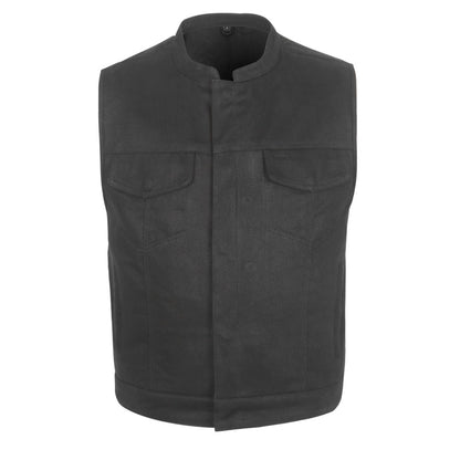 Black Denim Club Style Vest