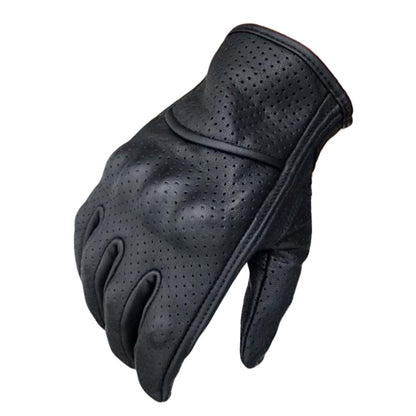 Perforated Glove with Rubber Knuckles - GO24