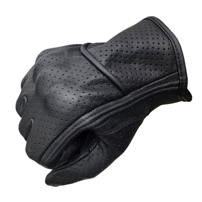 Perforated Glove with Rubber Knuckles - GO24