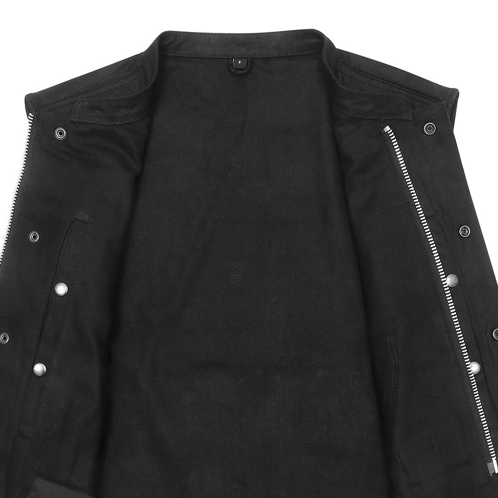 Black Denim Club Style Vest