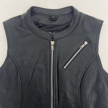 Ladies Zipper Front Leather Vest from FMC - Size 34