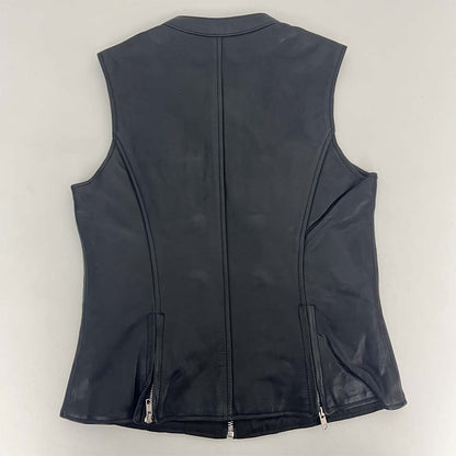 Ladies Zipper Front Leather Vest from FMC - Size 34