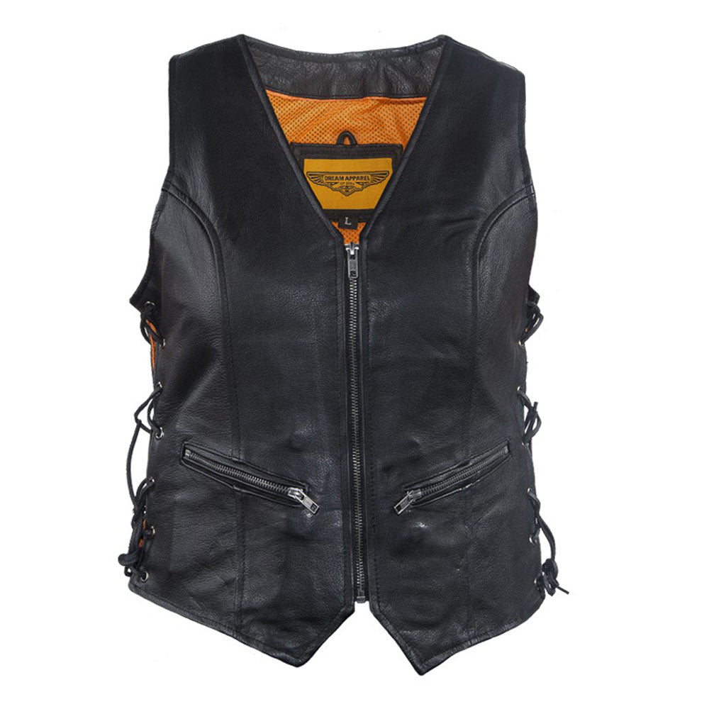 Ladies Concealed Carry Motorcycle Vest with Laces