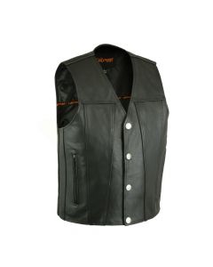 Concealed Carry Leather Vest with Buffalo Nickel Head Snaps