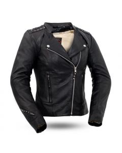 Women's Black Widow Motorcycle Jacket by First Manufacturing