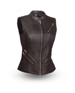 Ladies First Manufacturing Form Fit Leather Vest - Fairmont
