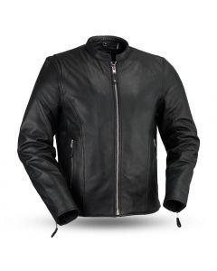 Ace Clean Cafe Style Leather Jacket by First Manufacturing